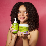 Model holding Quench'N Define Gel + Quench'N Stretch Cream